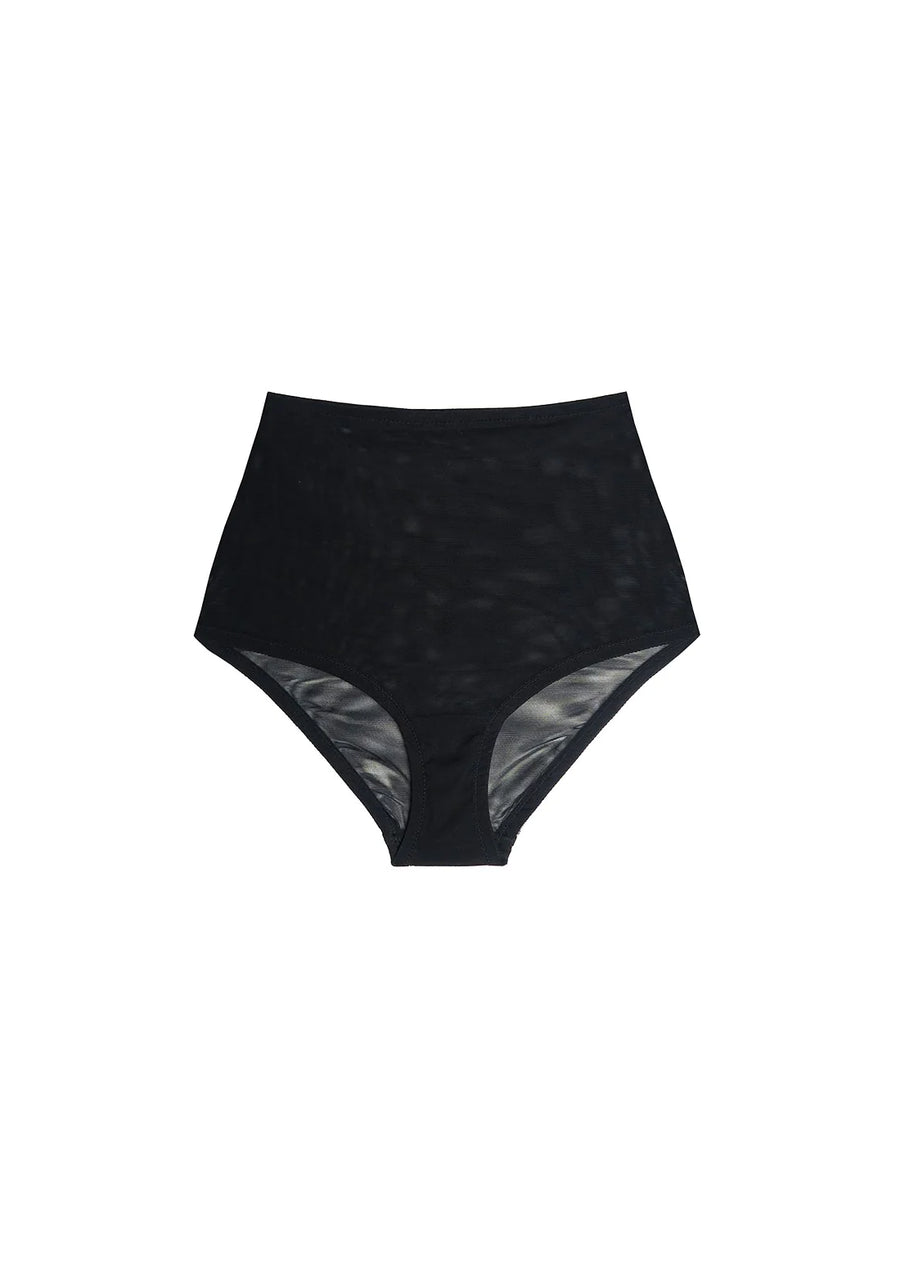 Black Clair de Lune High Waist Brief