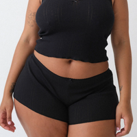 Black Pointelle Teeny Tiny Short