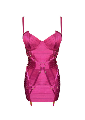 Magenta Adjustable Bondage Angela Dress