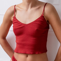 Cherry Red Pointelle Cami