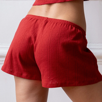 Cherry Red Pointelle Short