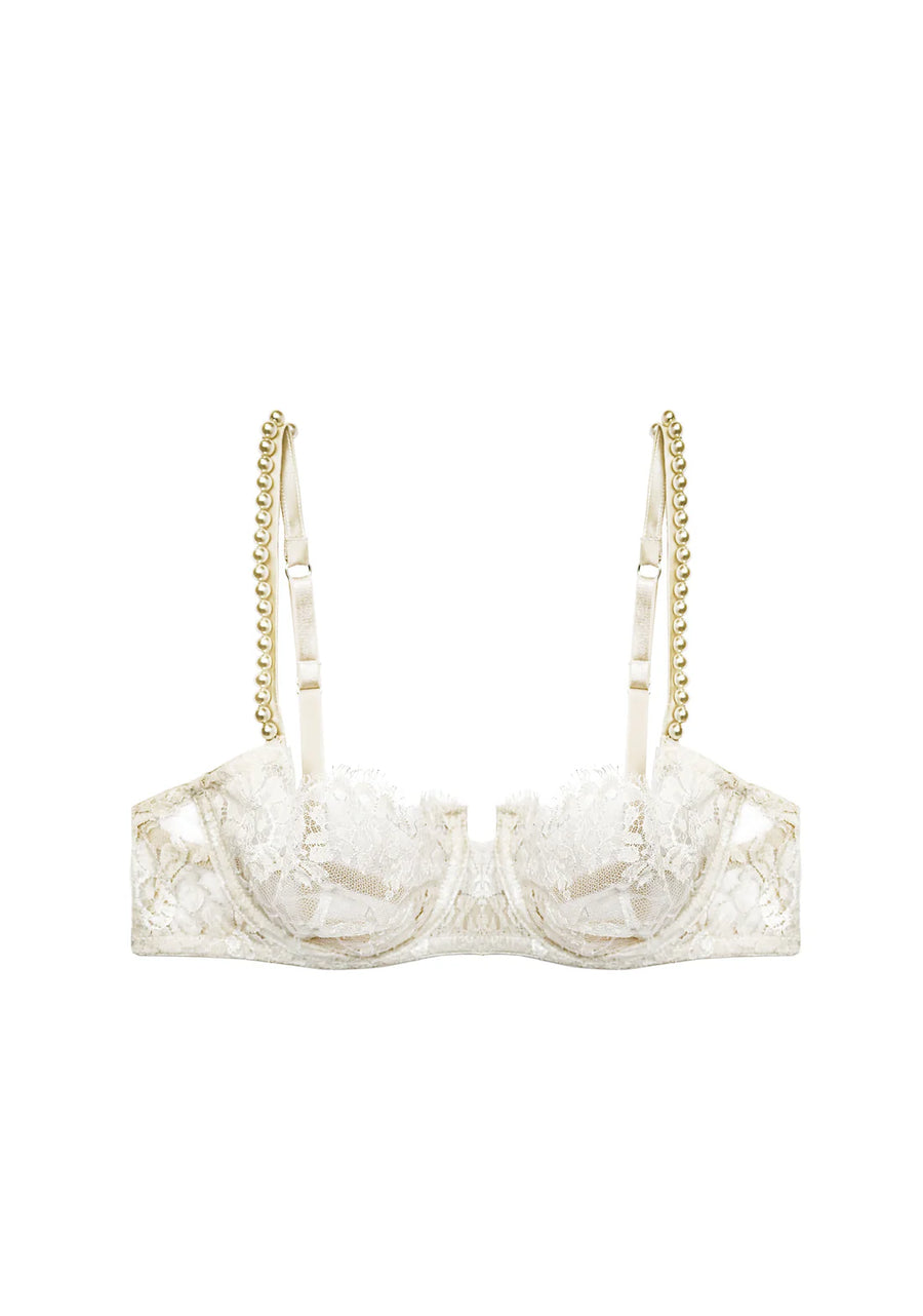 Cream Feathers of a Swan Balconette Bra