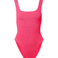 Hot Pink Square Neck Swimsuit