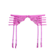 Pink Iris Rose Logo Garter Belt