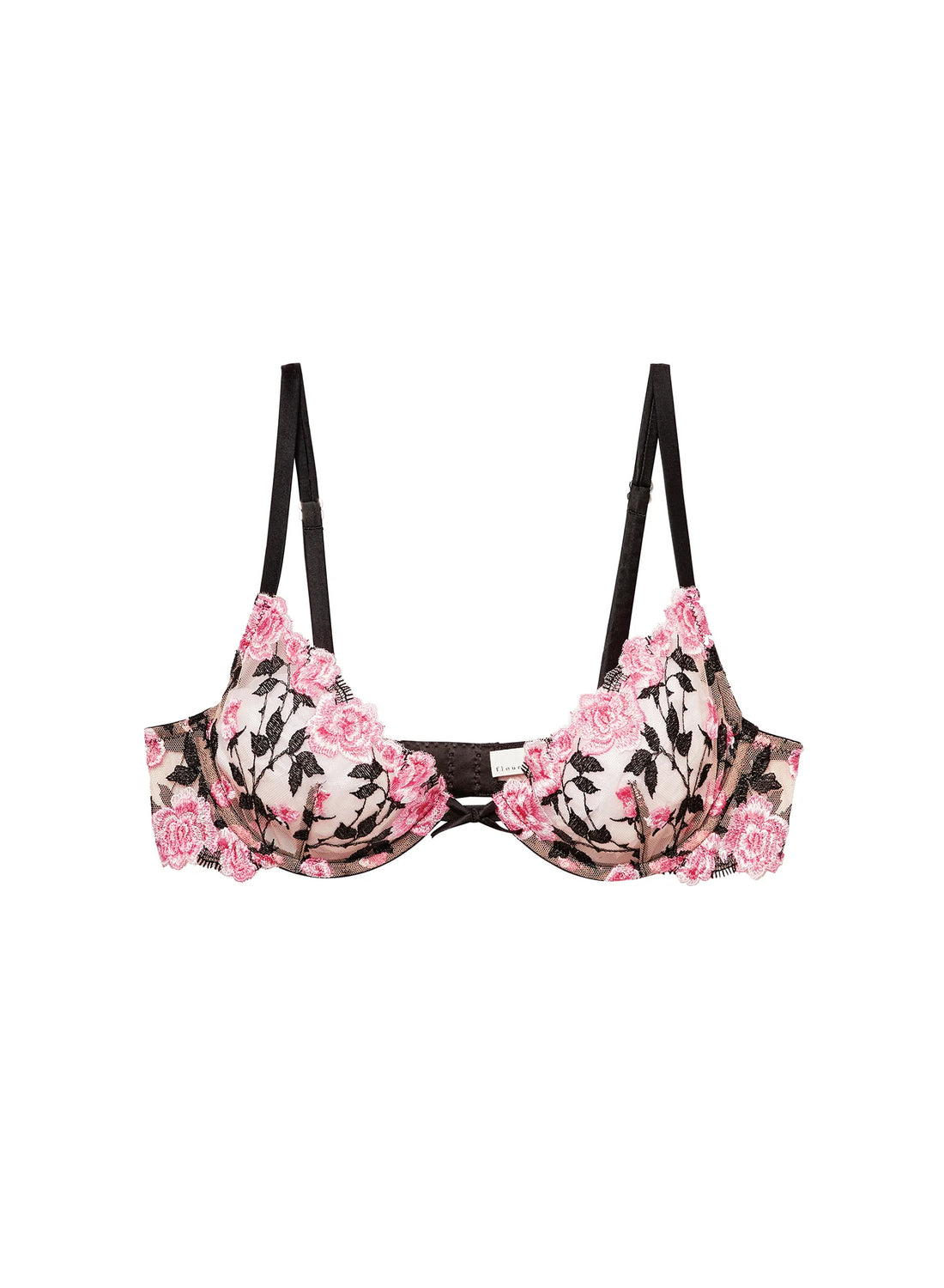 Black Roses and Thorns Demi Bra