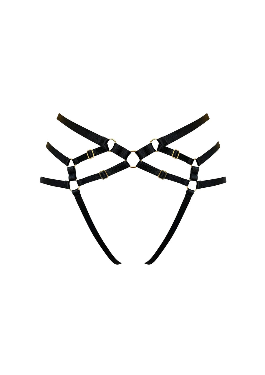 Black Signature Ouvert Harness Brief