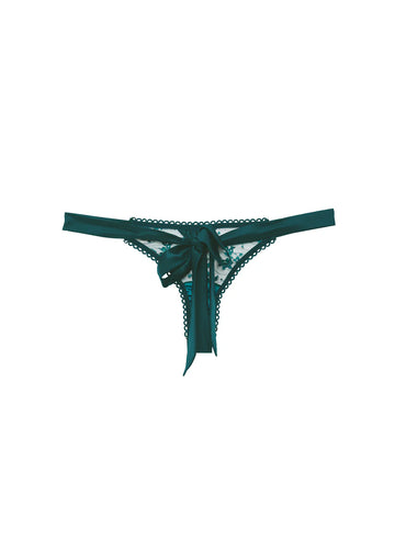 Crystal Teal Untie Me Thong